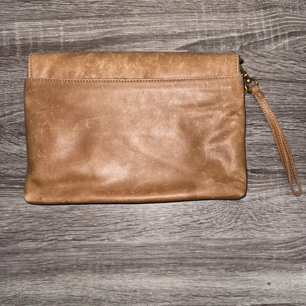 The Sak Leather Wristlet / Clutch‎ – Brown | NO STRAP | Pre-Owned